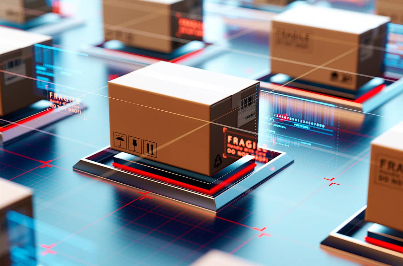 Supply Chain entrepôt colis code-barres